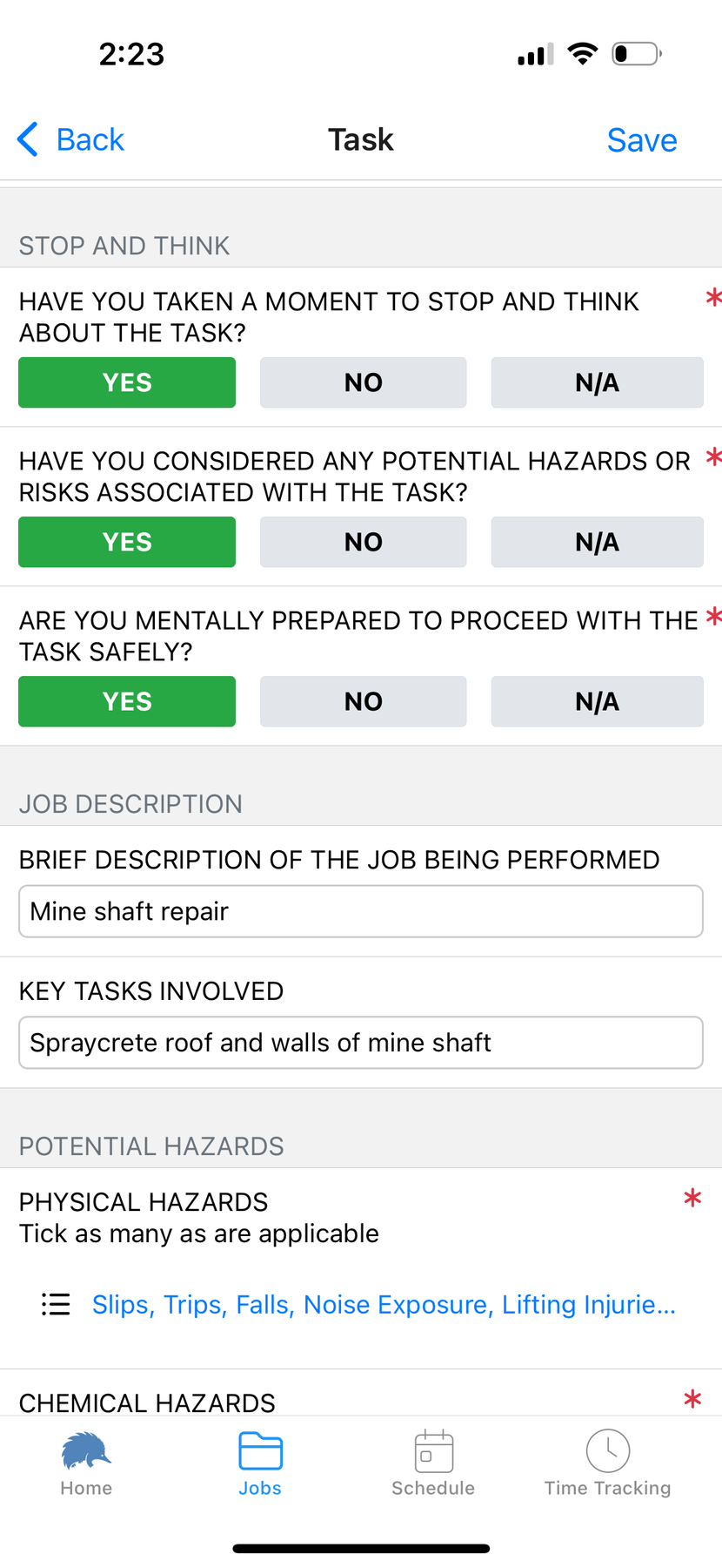 Take 5 Safety Form by Eaco